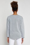 Asimetrik Kesim Haki Sweatshirt